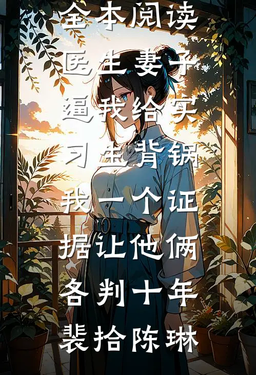 医生妻子逼我给实习生背锅，我一个证据让他俩各判十年(裴拾陈琳)已完结小说推荐_免费小说全本阅读医生妻子逼我给实习生背锅，我一个证据让他俩各判十年裴拾陈琳